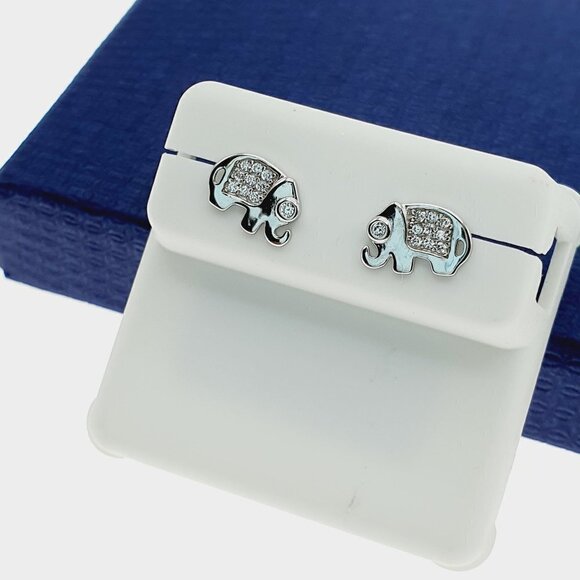 "#925 Sterling Silver CZ Stud Earrings for Women/Girl, US925P1019 - Picture 2 of 11